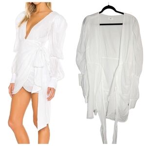 LPA Wrap white cotton Eastwood Dress. Size XL
